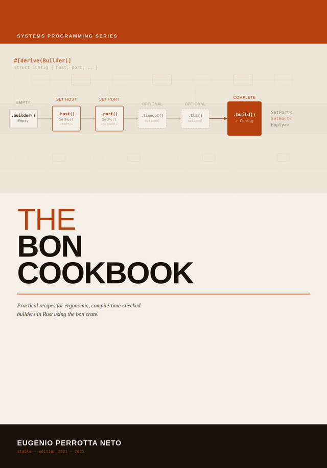 bon Cookbook: Ergonomic Builders in Rust [Leanpub PDF/iPad/Kindle]