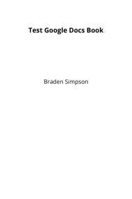 Test Google Docs Book