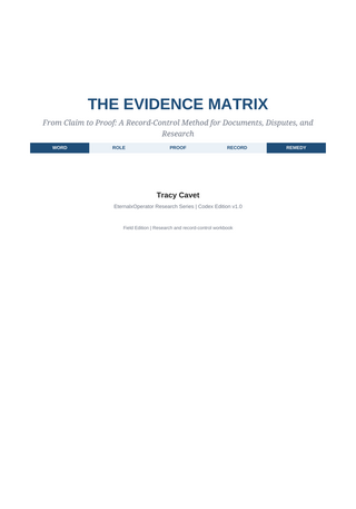The Evidence Matrix