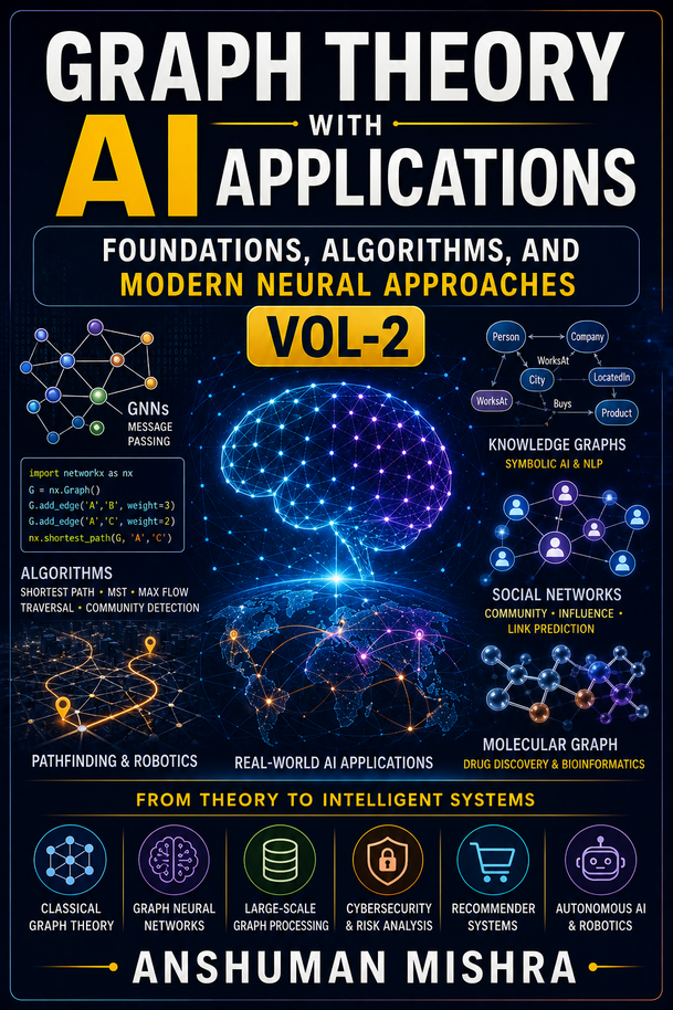 Graph Theory with AI Applications VOL-2 [Leanpub PDF/iPad/Kindle]