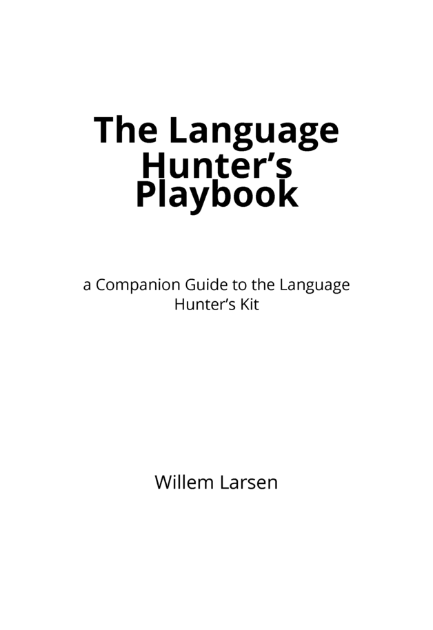 The Language Hunter's Playbook [Leanpub PDF/iPad/Kindle]
