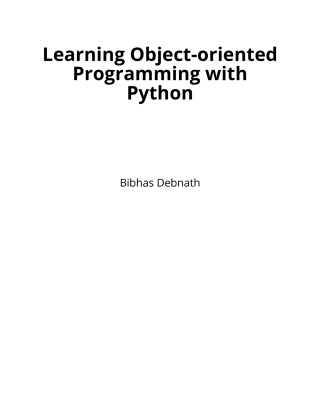 Learning Object-oriented Programming… by B.D. [PDF/iPad/Kindle]