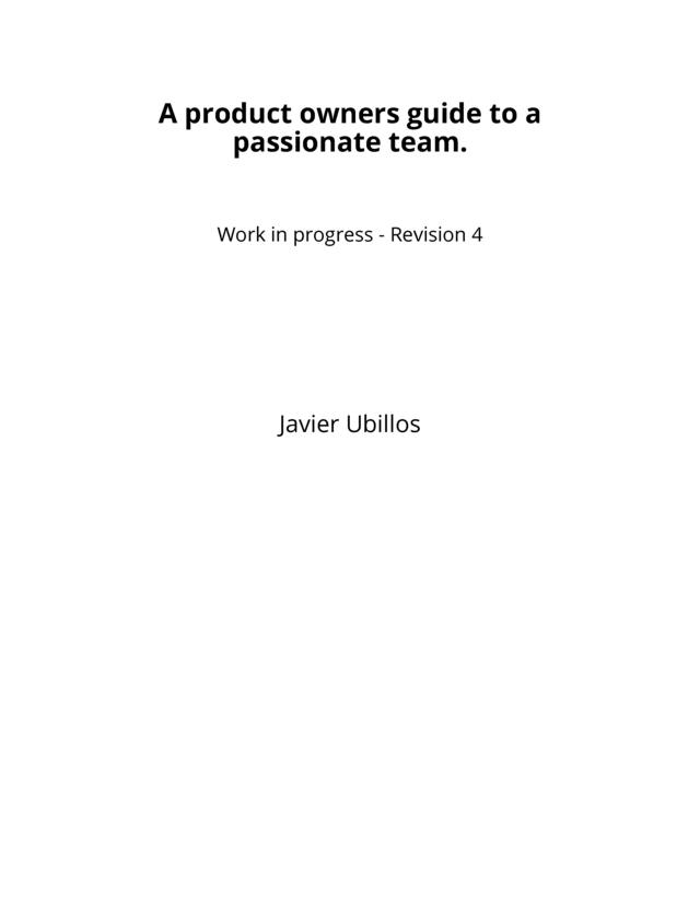 A product owners guide to a passionate… [Leanpub PDF/iPad/Kindle]