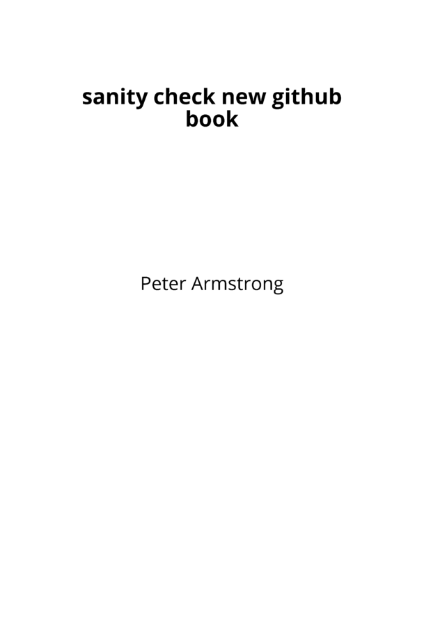 sanity check new github book [Leanpub PDF/iPad/Kindle]