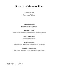 Solution Manual For Macroeconomics, Canadian Edition, 9th Edition by Andrew B. Abel, Ben S. Bernanke, Dean Croushore, Ronald D. Kneebone Chapter 1-15
