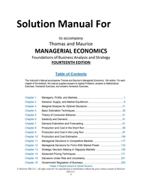 Solution Manual For Managerial Economics, 9th Edition by William F. Samuelson, Stephen G. Marks, Jay L. Zagorsky