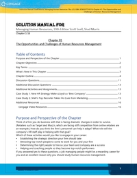 Solution Manual For Managing Human Resources, 19th Edition by Scott Snell, Shad Morris Chapter 1-16
