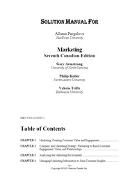 Solution Manual For Marketing An Introduction, Canadian Edition, 7th Edition by Gary T. Armstrong, Philip Kotler, Valerie Trifts, Lilly Anne Buchwitz Chapter 1-16