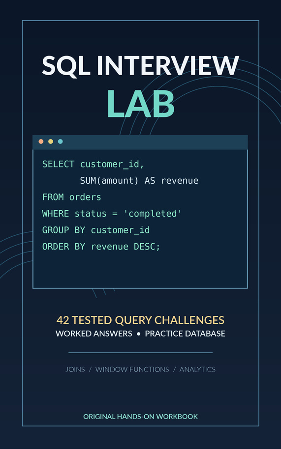 SQL Interview Lab [Leanpub PDF/iPad/Kindle]