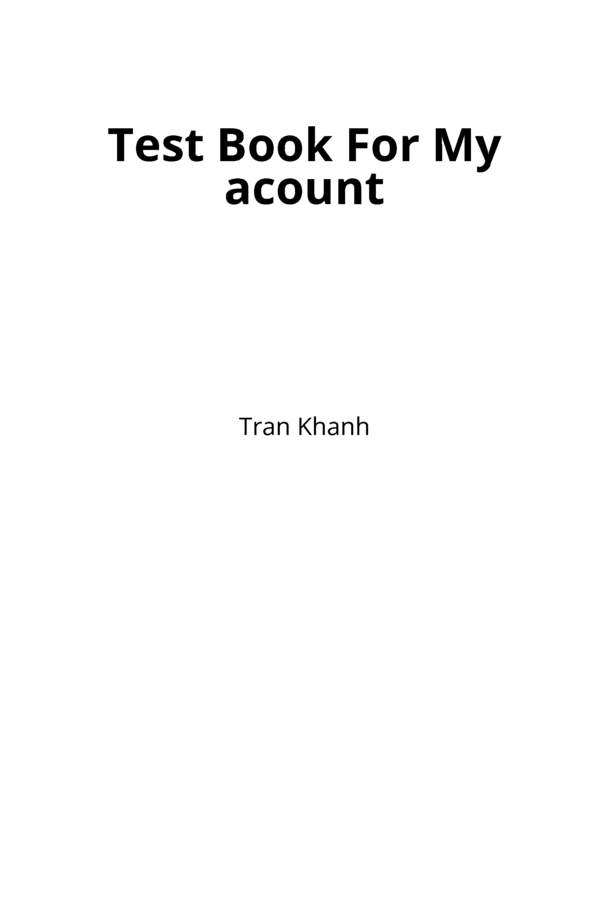 Test Book For My acount [Leanpub PDF/iPad/Kindle]