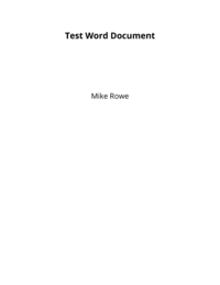 Test Word Document