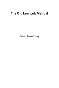 The Old Leanpub Manual