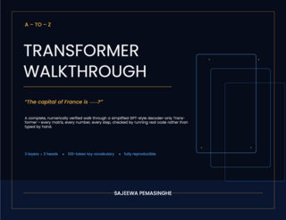 A-to-Z Transformer Walkthrough: “The capital of France is ___?”