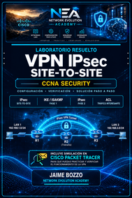 VPN IPsec Site-to-Site | Laboratorio CCNA Security Resuelto + Packet Tracer