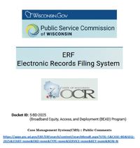 Wisconsin Broadband Equity Access and Deployment BEAD Program Public Comments